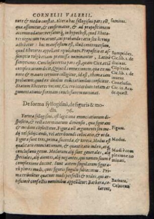 De forma syllogismi, de figuris & modis. 76.