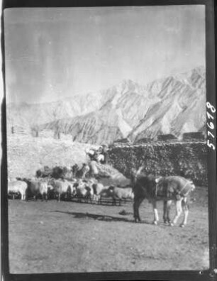 China. Sinkiang (Xinjiang). Kunlun. Siedlung Suget Karaul am Oberlauf des Karakasch-darja