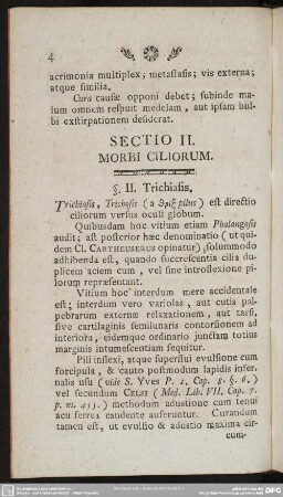 Sectio II. Morbi Ciliorum