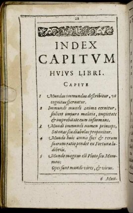 Index Capitum Huius Libri.