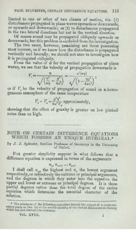 Note on certain difference equations which possess an unique integral.