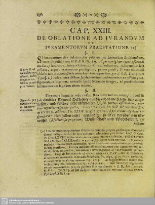 Cap. XXIII. De Oblatione Ad Iurandum Et Iuramentorum Praestatione