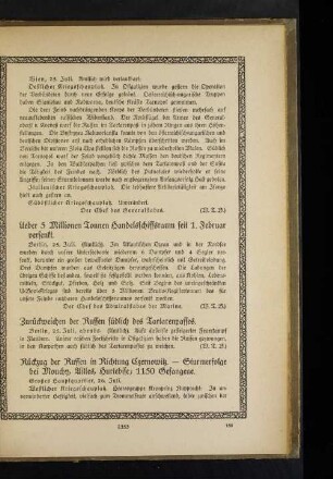 Rückzug der Russen in Richtung Czernowitz. - Sturmerfolge bei Mouchy, Ailles, Hurtebise; 1150 Gefangene.