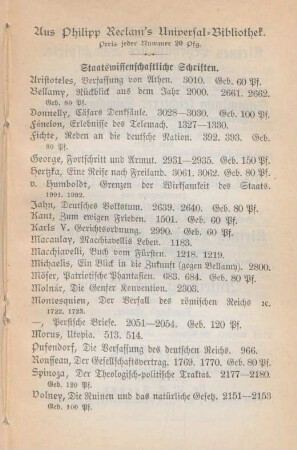 Aus Philipp Reclam's Universal-Bibliothek