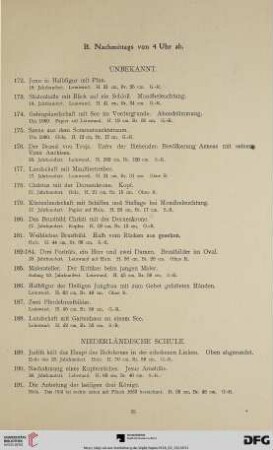 B. Nachmittags von 4 Uhr ab (Nr. 172-269)