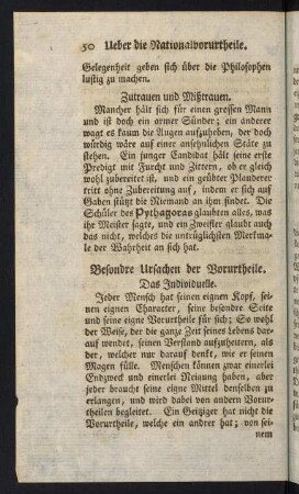 50-51, Das Individuelle