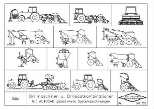 Drillmaschinen u. Drillsaatkombinationen Mit AUTOCAD gezeichnete Systemzeichnungen