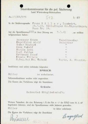 Miller, Franz
