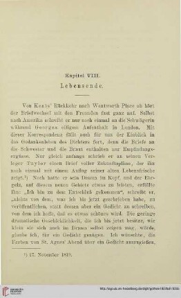 Kapitel VIII: Lebensende