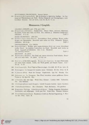 Miniaturen / Graphik (Nr. 384-397)