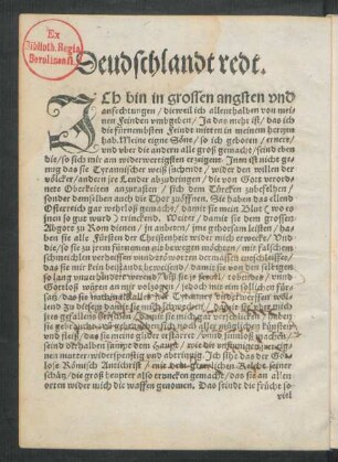 Deudschlandt redt.