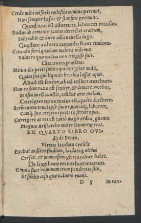 Ex Quarto Libro Ovidii de Ponto.