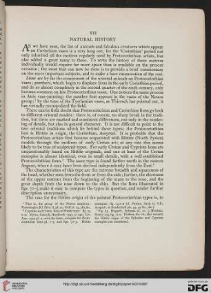 VII: Natural history