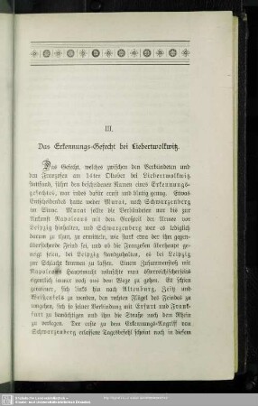 III. Das Erkennungs-Gefecht bei Liebertwolkwitz
