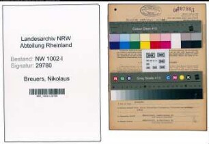 Entnazifizierung Nikolaus Breuers, geb. 30.05.1901 (Kaufmann)