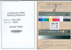 Entnazifizierung Walter Grasse , geb. 12.03.1904 (Buchhalter)