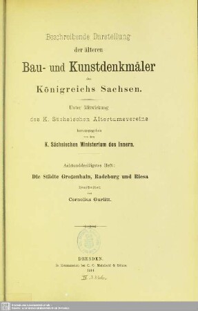 38: Die Städte Großenhain, Radeburg und Riesa