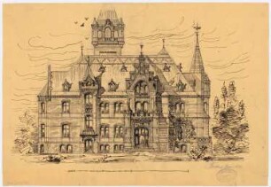 Villa Commerzienrat Becker, Stralsund: Vorderansicht 1:100
