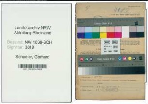 Entnazifizierung Gerhard Schoeler , geb. 22.06.1895 (Diplomhandelslehrer)