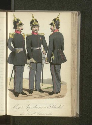 Major, Capitain und Feldwebel des hamb. Contingents.