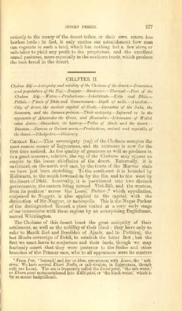 Chapter II. Chohan Ráj. - Antiquity and nobility of the Chohans of the desert ...