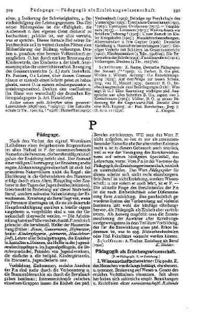 Pädagogik als Erziehungswissenschaft