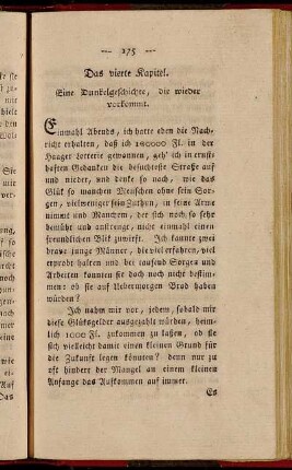 Das vierte Kapitel. Eine Dunkelgeschichte, die wieder vorkommt.