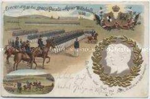 Postkarte an die Kaiserparade 1898 bei Hannover