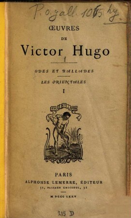 Oeuvres de Victor Hugo. 1