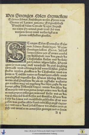 Vorwort von Conrad Treger.