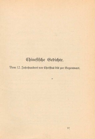 Chinesische Gedichte