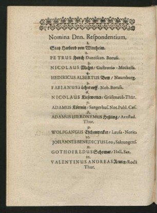 Nomina Dnn. Respondentium.
