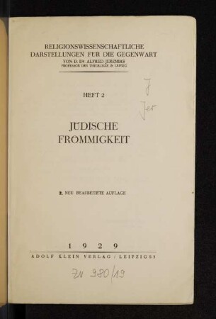 H. 2: Jüdische Frömmigkeit