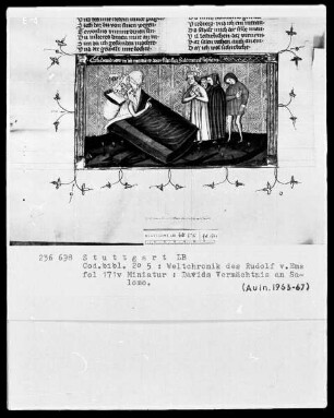 Weltchronik des Rudolf von Ems — Davids Vermächtnis an Salomon, Folio 171verso