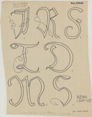 Preußisch Ströhen (Kreis Lübbecke): Hof [Nr. 61 Simon] Rohlfing. - Schriftzeichen am Haupthaus (Detailansicht). - Schriftzeichen am Speicher (Detailansicht)