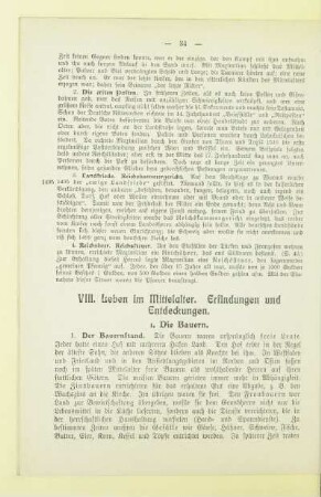 VIII. Leben im Mittelalter. Erfindungen und Entdeckungen