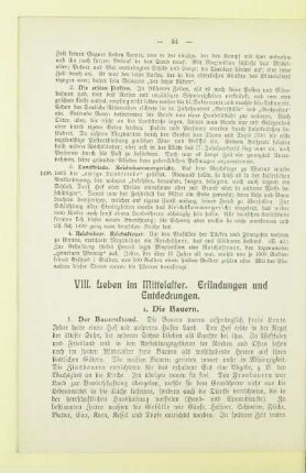 VIII. Leben im Mittelalter. Erfindungen und Entdeckungen