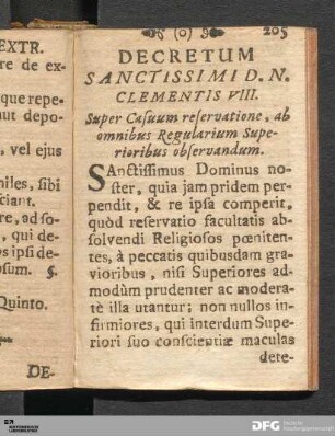 Decretum Clementis VIII.