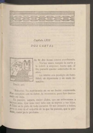 Capítulo LXIII - Dos cartas