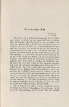Einundzwanzigster Brief