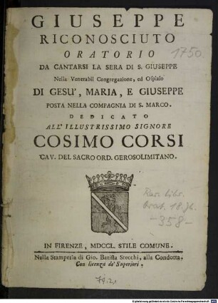 Giuseppe riconosciuto