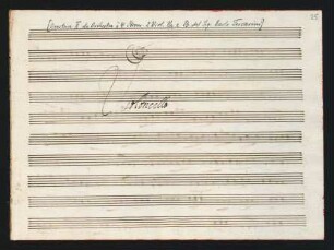 6 Overture da orchestra a quattro stromenti due Violini, Viola, e Basso del Sig: Carlo Tesarini di Rimino [NB: No. I fehlt]