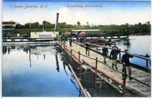 1. Pionier-Bataillon Nr. 12. Dampfer "Germania"