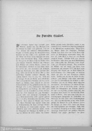 Die Parochie Etzdorf
