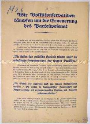 Programmatische Mitgliederwerbung der Konservativen Volkspartei