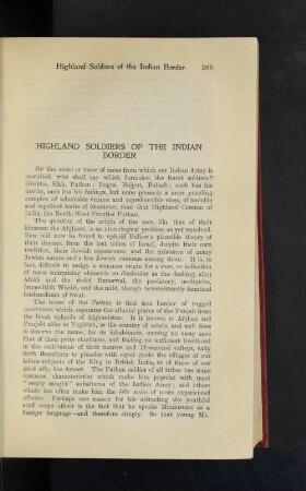 Highland Soldiers of the Indian Border.