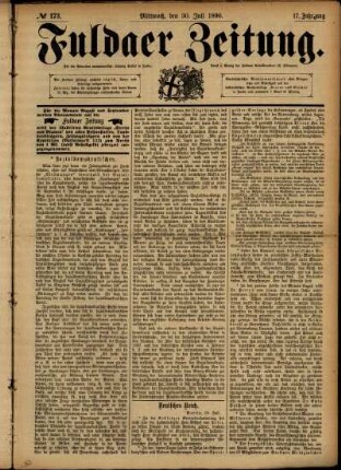 Ausgabe vom Mittwoch, den 30. Juli 1890.