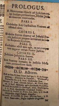 Timor Divini Iudicii Scenae Marianae Materia cum Placidus Rhem ... Praefectus Congregationis Maioris Academicae ... promulgaretur : [Periocha]