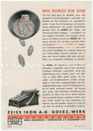 Addier- und Subtrahiermaschinen