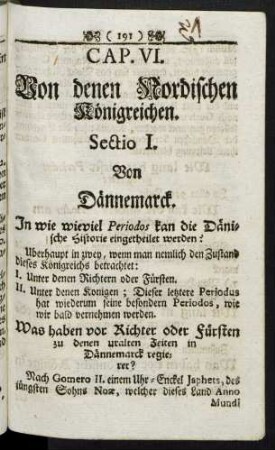 Cap. VI. Von denen Nordischen Königreichen.